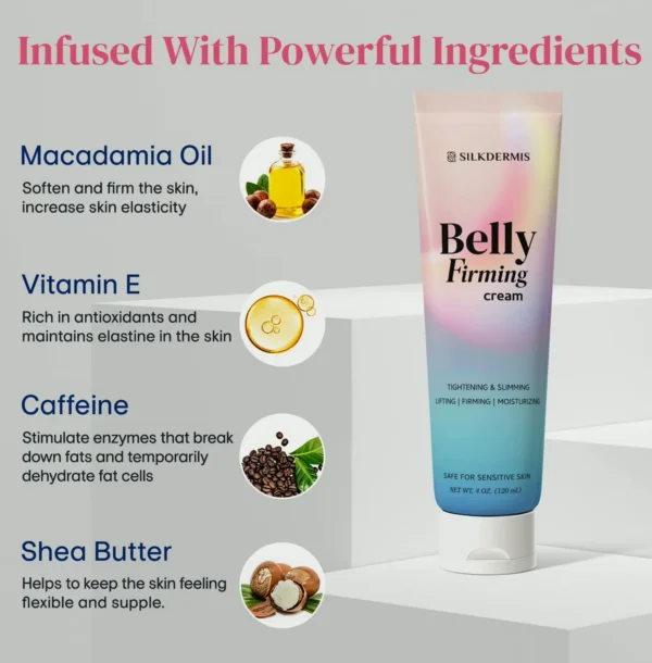 B-Flat Belly Tightening Lotion - Dermis Firming & Cellulite Cream, 120ml