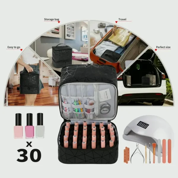 Portable Manicure Holder featuring LED Lamp