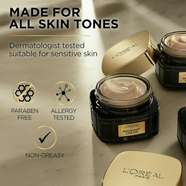 L’Oréal Paris Age Perfection Anti-Wrinkle Nighttime Cream, Reduce Lines & Firm 1.7oz + Elixir Sample