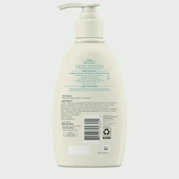 Aveeno Soothe + Restore Hydration Skin Lotion for Sensitive Complexion, Fragrance-Free, 12 oz
