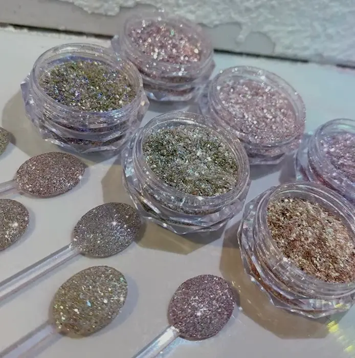 6 Shades Holo Gem Nail Dust