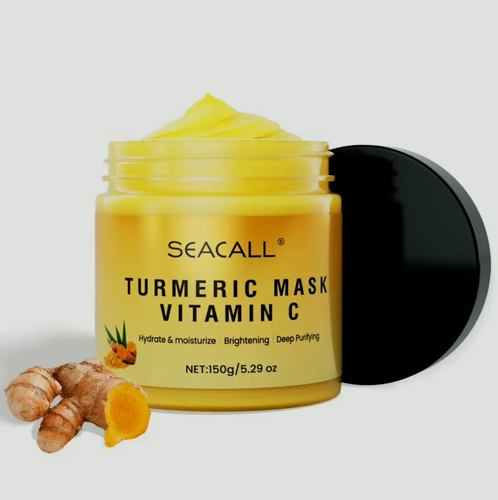 Vitamin C Facial Mask with Aloe Vera, C E, and Turmeric