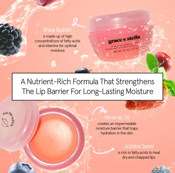Award-Winning Berry Lip Mask - Natural Overnight  Treatment