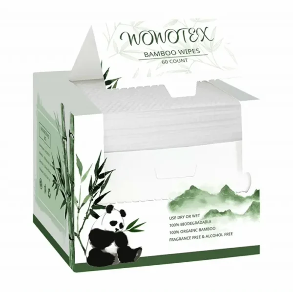 Single-use Biodegradable Face Towels - Extra Thick & Soft (60 Pieces)