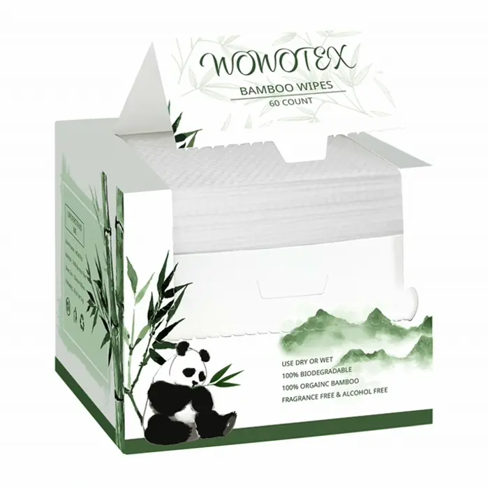Single-use Biodegradable Face Towels - Extra Thick & Soft (60 Pieces)