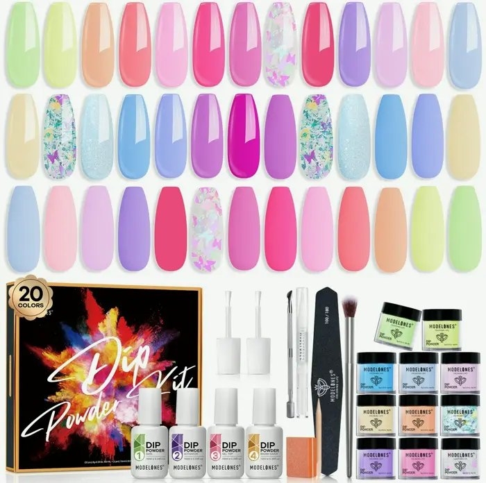 Model One's Pieces Dip Powder Nail Set Liquid Coat Activator