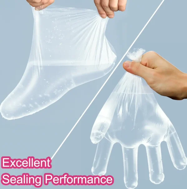 Wax Bags for Hands & Feet - 200pcs Thick Plastic