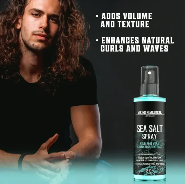 Norse Revolution Sea Salt Mist for Men's Hair - Kelp, Aloe Vera & Algae 8oz