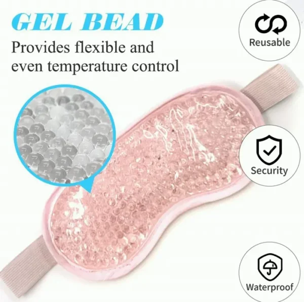 Cool Eye Mask, Reusable Cooling Treatment 2-Pack (Pink)