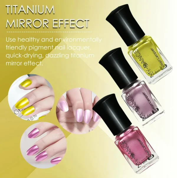 3 Colors Reflective Shiny Nail Enamel Kit