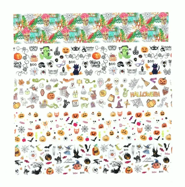 Halloween Manicure Foil Decals Pack - Witch Motifs