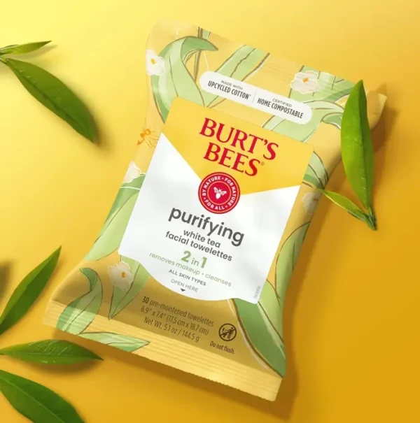 Burt’s Bees White Face Towelettes, Hydrating Makeup Remover, 30 Ct. Bundle
