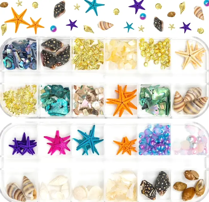 Brand 24 Grids Summer Three-Dimensional Nail Art