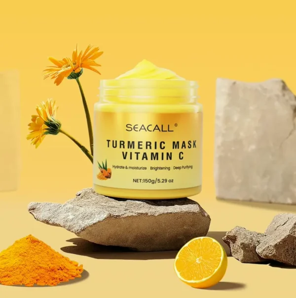 Vitamin C Facial Mask with Aloe Vera, C E, and Turmeric
