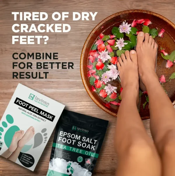 Tea Tree Oil Bath and Epsom Salt - Toenail Health, Sports Feet, Deodorizing - 1 LB
