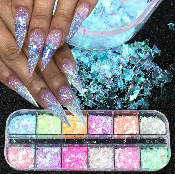 12-Shade Colorful Glitter Sequins