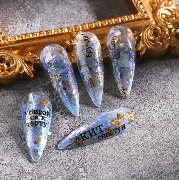 Iridescent Opal Nail Glitters for Nail Designs