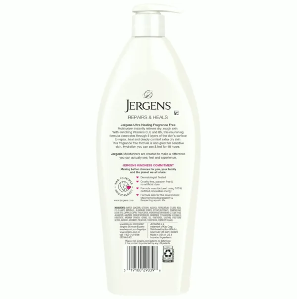 Jergens Fragrance-Free Hand and Body Moisturizer 21 Ounces