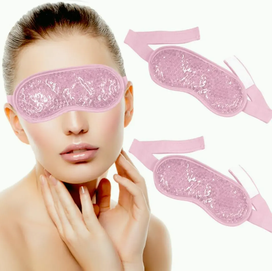 Cool Eye Mask, Reusable Cooling Treatment 2-Pack (Pink)