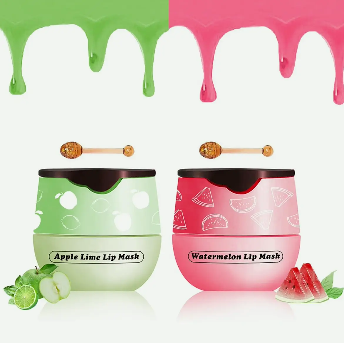 2 Pcs Apple-Lime & Watermelon-Flavored Lip Balm