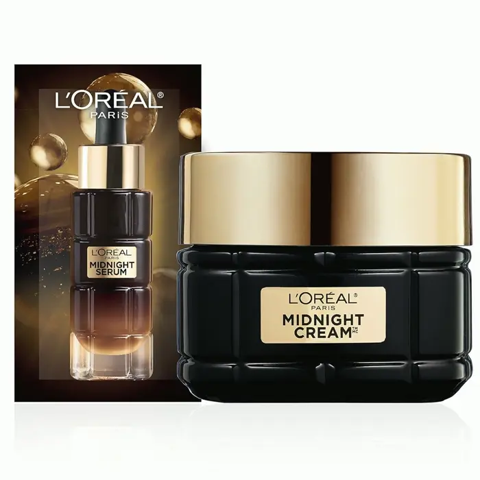 L’Oréal Paris Age Perfection Anti-Wrinkle Nighttime Cream, Reduce Lines & Firm 1.7oz + Elixir Sample