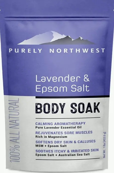 High-Quality Lavender Muscle Soak Containing MSM & Epsom Salt - 1LB