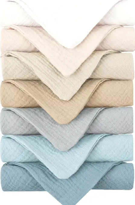 7-Pack Soft Cotton Face Towels for Sensitive Skin