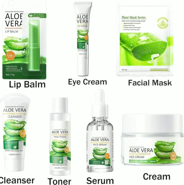 Natural Plant-Based Skin Care Kit, 8-Piece Pack