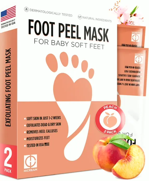 Foot Peel Treatment - Double Pack, Peach Scent