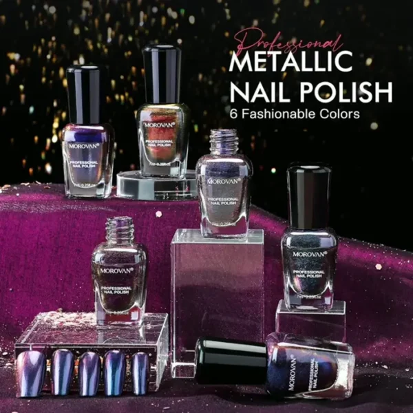 Morovan Metallic Nail Polish Pack: Quick Dry Polish Collection