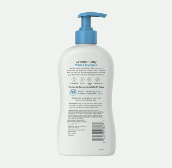 Cetaphil Wash and Calendula, Tearless, 13.5