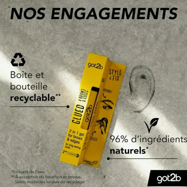 Got2B Edge & Brow Styling Gel, Vegan, 16ml
