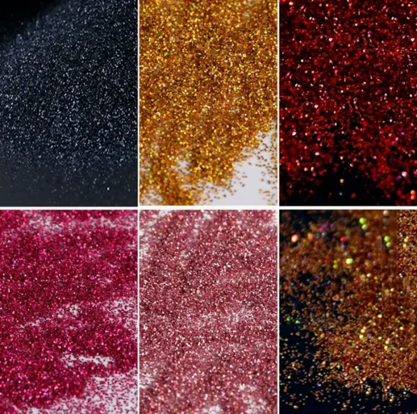 12 Shades Holographic Laser Nail Glitter