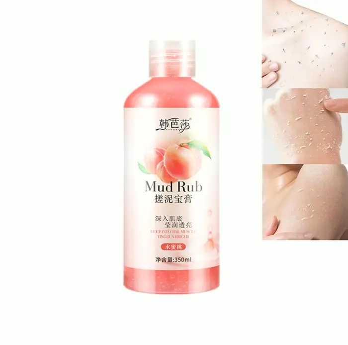 Clay Scrub Gel Exfoliating Body Cleanser (Peach/1PC/350ML)