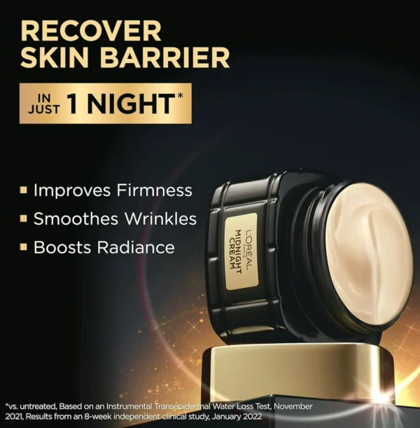L’Oréal Paris Age Perfection Anti-Wrinkle Nighttime Cream, Reduce Lines & Firm 1.7oz + Elixir Sample